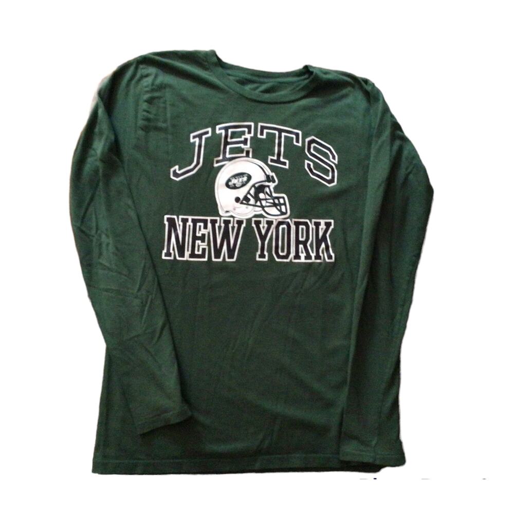 New York Jets Boys Long Sleeve Shirt Sz L 14/16